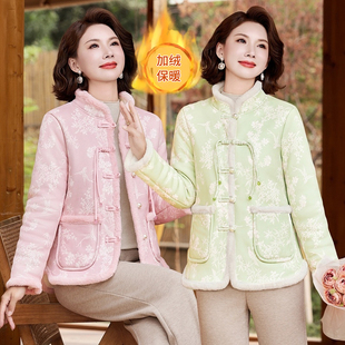 棉衣复古盘扣东北碎花棉服外套 加绒加厚大码 新款 花棉袄女2025冬季