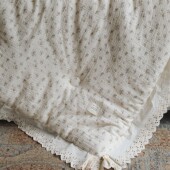 法式 复古风小碎花全棉水洗云绉双层纱春秋被轻奢荷叶花边双人冬被