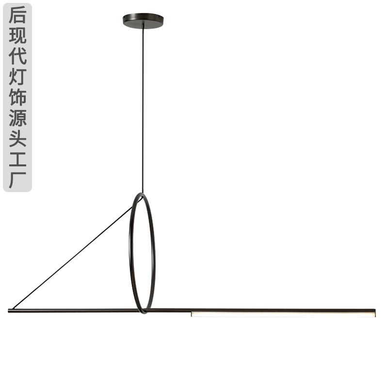 北欧风极简餐厅吊灯个性长条造型灯设计师吧台前台现代简约吊灯