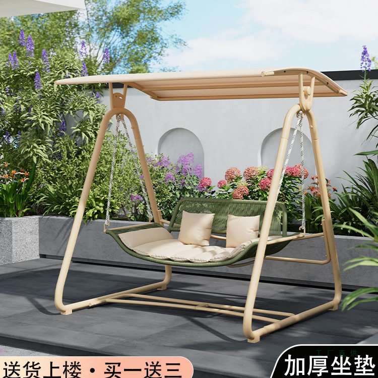 庭院秋千网红吊椅合金框架吊篮吊床别墅阳台民宿酒店休闲双人摇椅