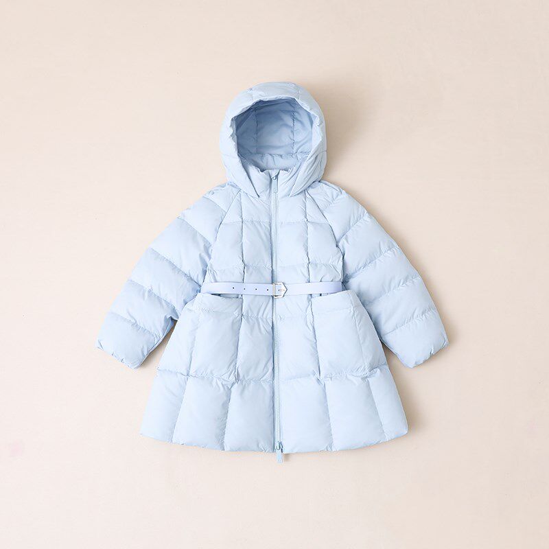 女童羽绒服中长款加厚冬季新款修身中大儿童羽绒服外套22160