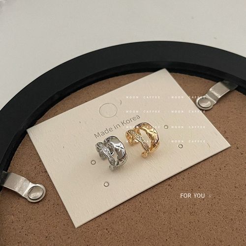 srrmhyn法式复古水钻耳骨夹女无耳洞高级感小众气质耳夹2023年新