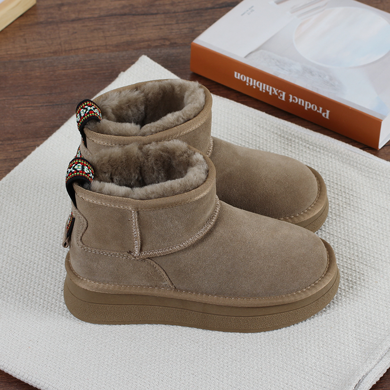 雪地靴短靴靴子冬季防滑民族风