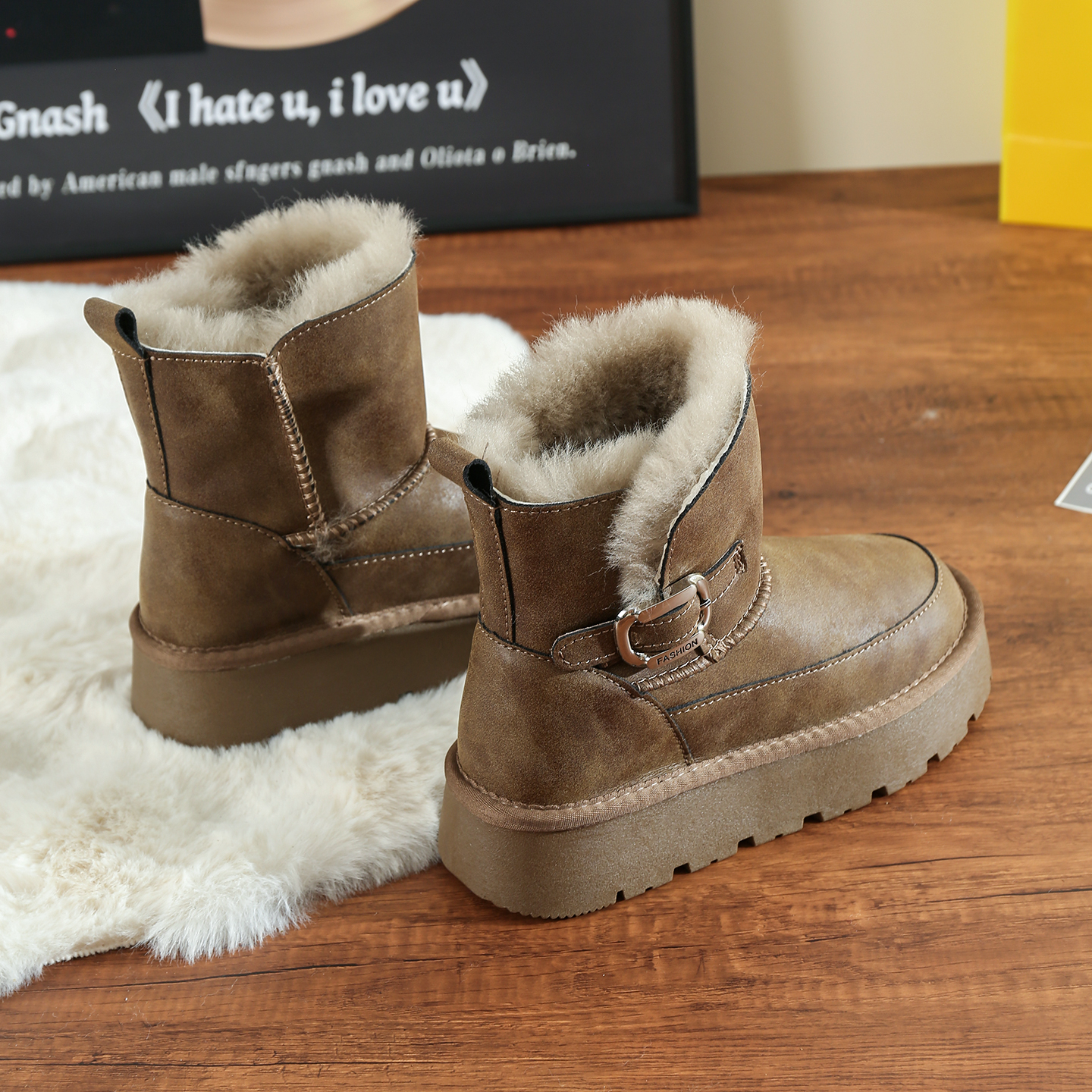 防水雪地靴女冬季新款女短靴子