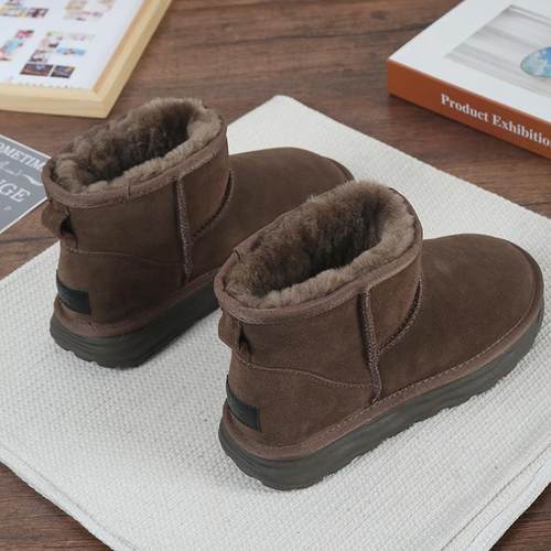 雪地靴保暖短靴25年全羊毛防滑