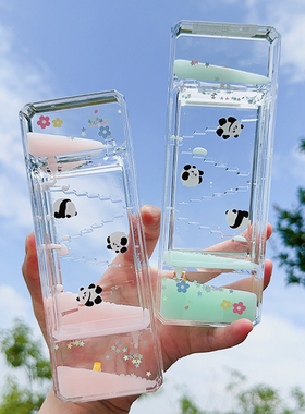 速发长方阶梯滴漏桌摆入油面件解日礼物可爱少心油漏生压计时器