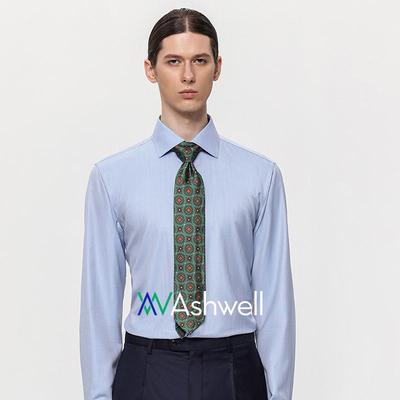 ASHWELL男士长袖衬衫修身纯色