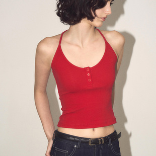 ANTIFORM背构 亨利领U领工字背心吊带设计感无袖上衣女2025新款夏