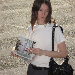 ANTIFORM背构 基础圆领纯色百搭休闲t恤亲肤透气复古短袖打底上衣