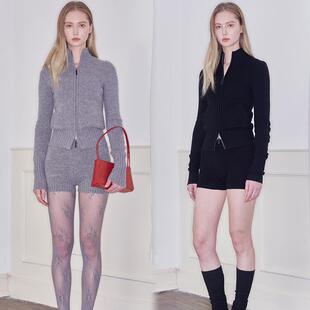 ANTIFORM背构 纯羊毛可外穿毛衣针织开衫女显瘦外套2025秋冬新款