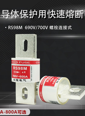 FWH佑熔电气RS98M 500A550V600A700A800A快速熔断器500V690V700V