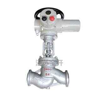 J941Y硬质合金电动硬法兰截止阀 J941H-40 DN250智能电动截止阀