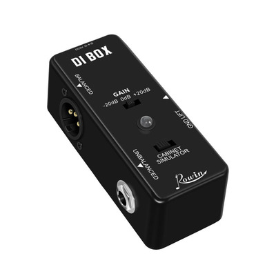 ROWIN电吉他单块效果器DI BOX LEF331阻抗变幻 6.5转卡农输出降噪
