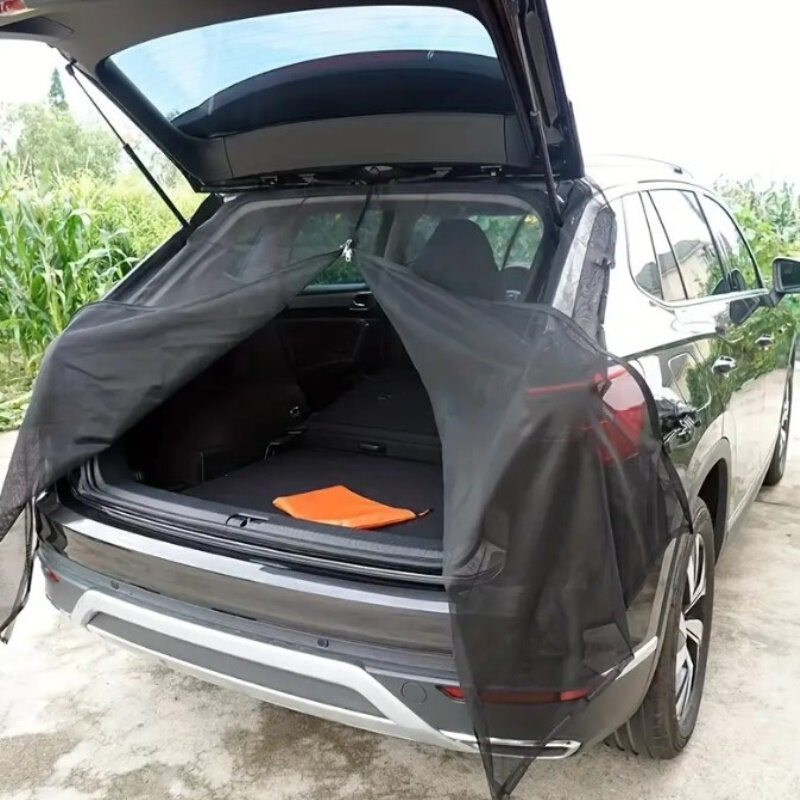 防蚊遮阳纱窗通风防虫网纱纱窗汽车尾门磁性磁吸自驾游装备后备厢