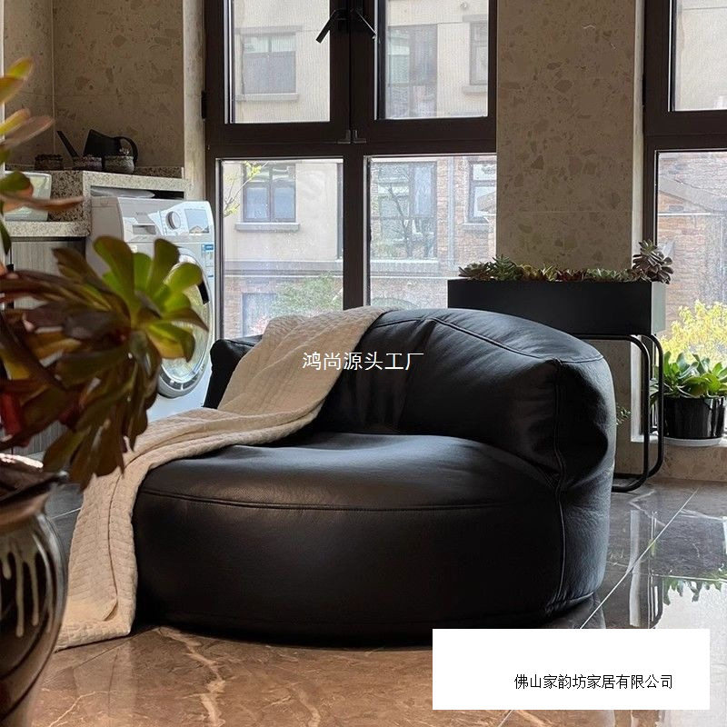 半月懒人沙发单人懒人椅小户型出租屋沙发可躺可睡阳台豆袋小沙发