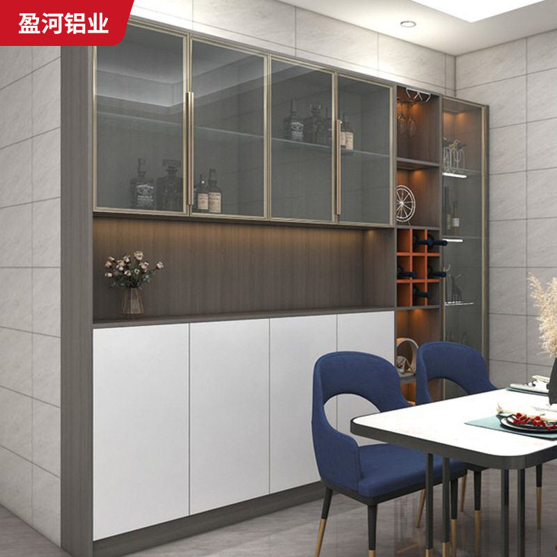 佛山厂家直销铝合金柜入户鞋柜餐边柜一体式家用现代简约铝柜