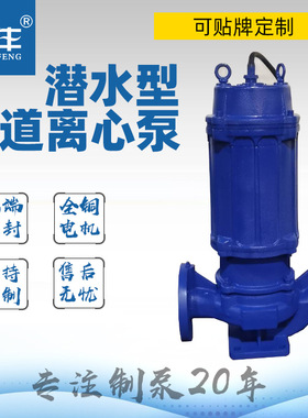 冠丰牌QSG系列潜水型管道离心泵 水下管道安装
