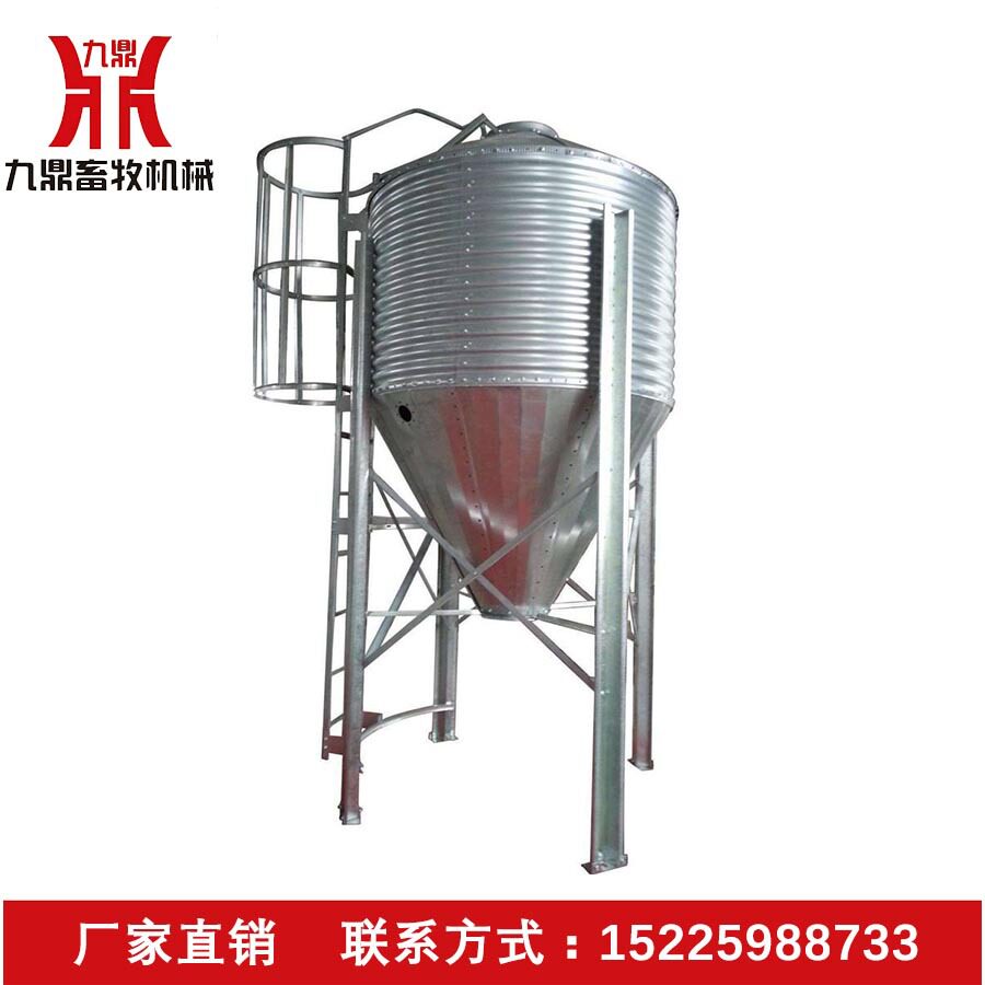 厂家直销大容量料仓储料塔养猪饲料仓镀锌料塔自动化喂料线价格