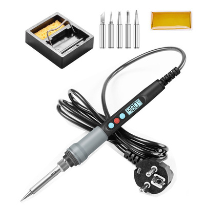 handskit调温电烙铁90W内热式数显烙铁带开关LCD休眠110V/220V