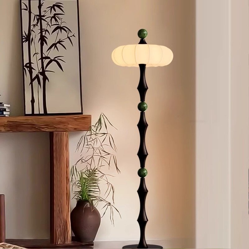 米洛法式复古落地灯客厅沙发旁氛围灯中古风设计师高级感实木台灯