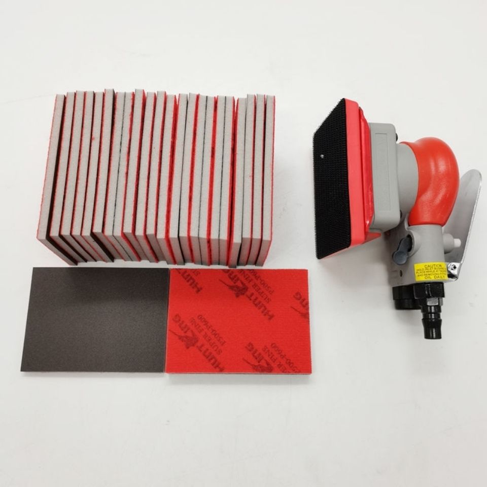 方形磨头小方磨头气动磨头抛光海绵砂纸磨灰机干磨机抛光机