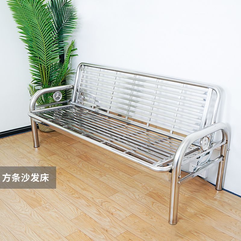 厂家现货简易折叠沙发床办公室客厅推拉午休床室外不锈钢沙发床