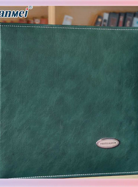 ?PU皮质棕色相册photoalbum复古创意18寸影集自粘覆膜相册di