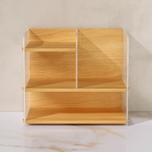 桌面置物架亚克力小书架办公室桌上文件收纳家用写字台整理分层架