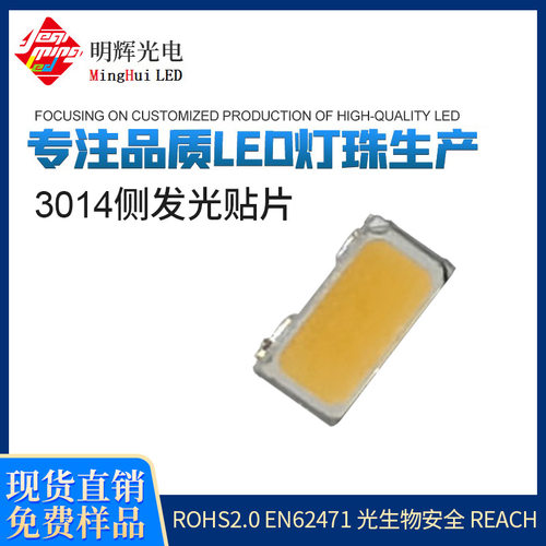3014侧发光贴片led灯珠3014侧面白光 0.2W冷白3014暖白红色绿兰光