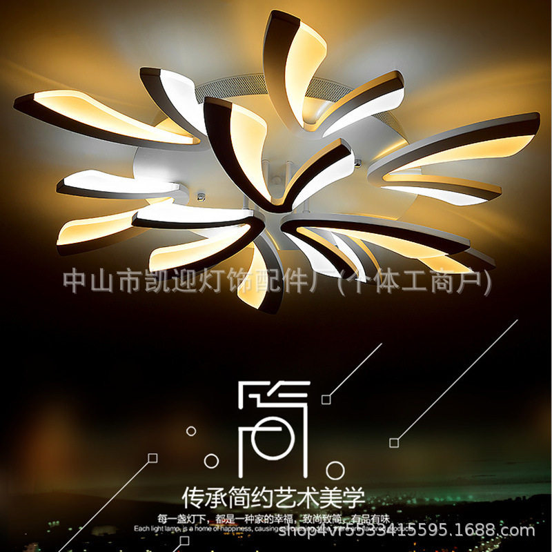 现代简约灯具花形客厅餐厅网红LED吸顶灯大卧室灯温馨过道走廊灯