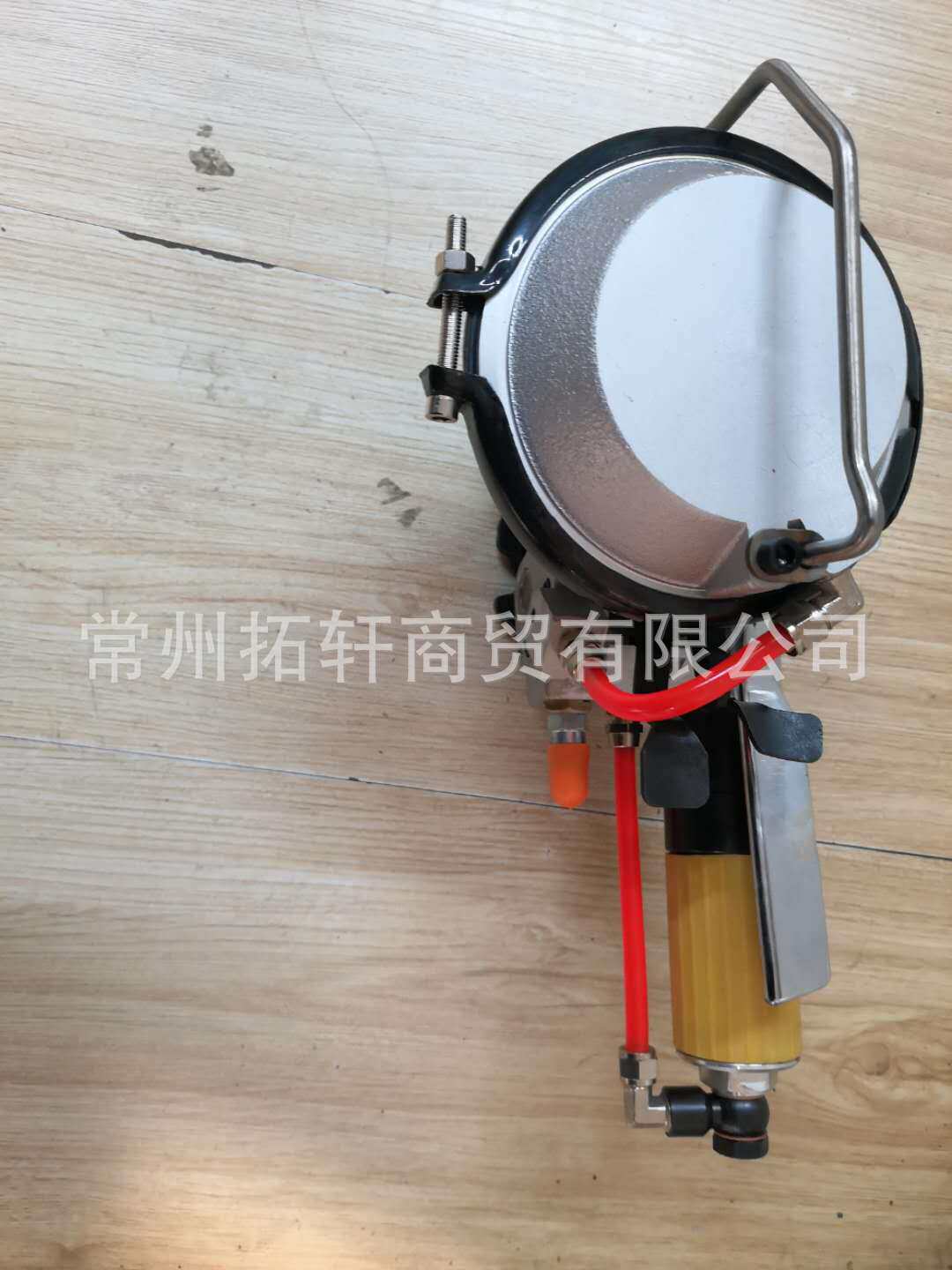 气动钢带铁皮一体收紧咬口一台完成打包机ZG19-16