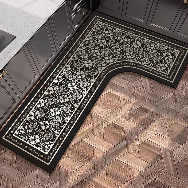 厨房L型专用地垫硅藻泥防滑防油吸水可擦免洗耐脏地毯家用脚垫子
