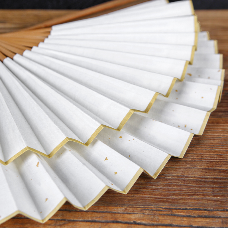 丝艺堂扇子宣纸折扇中国风空白洒金宣纸扇面书画书法创作男女折扇