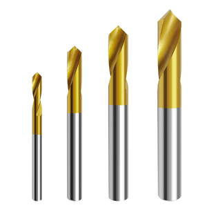 定点钻90度白钢镀钛打点钻头高速钢含钴倒角刀不锈钢件用中心钻头