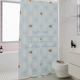 韩式 免打孔洗澡浴室卫生间隔断门帘布淋浴间 可爱浴帘防水防霉套装