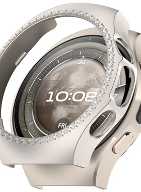 适用于华为watch5手表带钻保护壳镂空仿钻智能运动HUAWEI手表半包壳ins风个性时尚小众高级感手表42mm配件夏