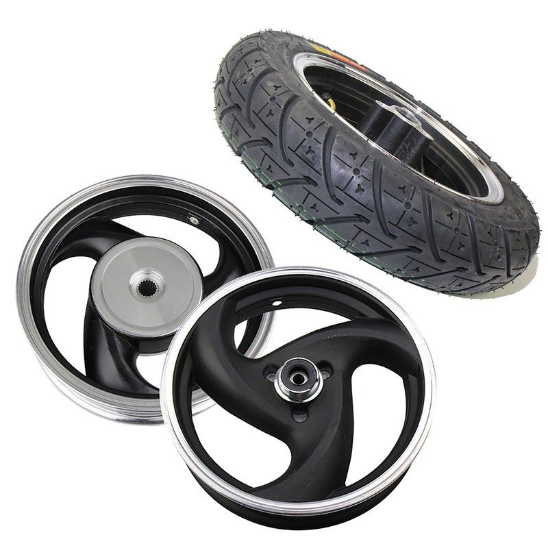 摩托车踏板车巧格迅鹰前碟刹v轮毂尚领大小龟王125后钢圈10寸后轮