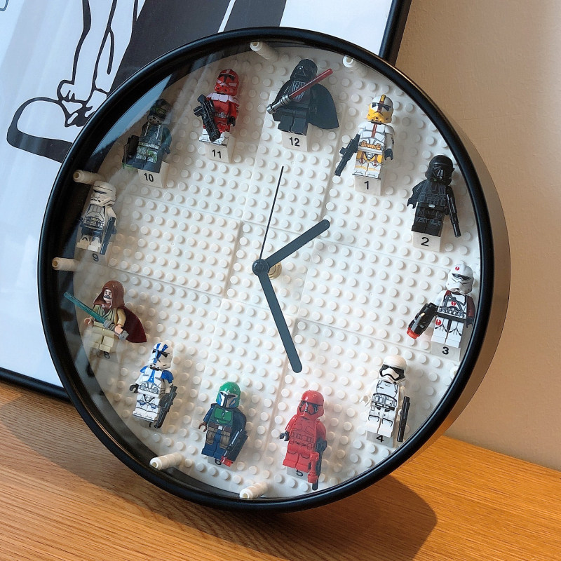 儿童房挂钟墙面时钟积木公仔小人儿童DIY拼装玩具男孩子生日礼品,玩具/童车/益智/积木/模型,普通塑料积木,淘宝优惠券,粉丝福利购,淘宝优惠卷