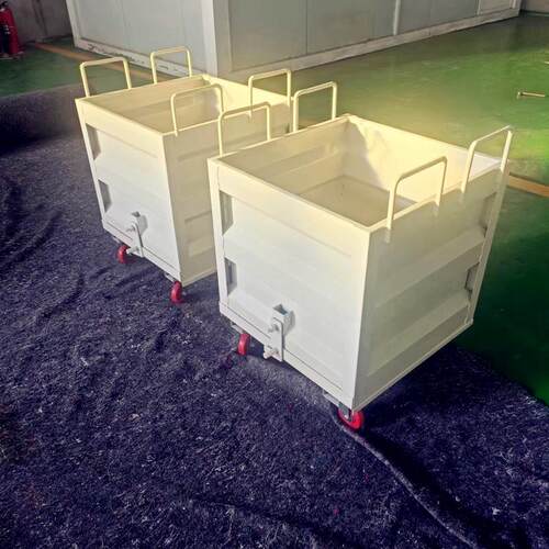 数控机床集屑车工业手推车铁屑清理翻斗车废料车垃圾收集运输车