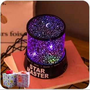 寝室灯夜光灯不插电月亮灯小夜灯光控书签控灯浪漫星空投影灯