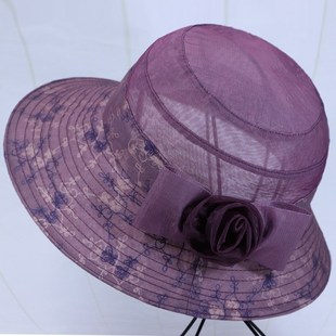 中老年人春夏季帽子女大檐薄款遮阳帽妈妈凉O帽透气盆帽夏天太阳