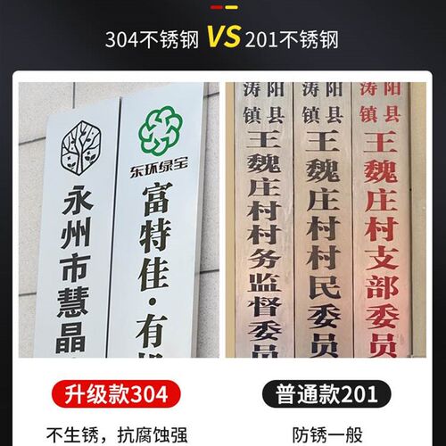 304不锈钢腐蚀广告牌厂牌公司户外门牌招牌牌匾铜牌定做定制牌子