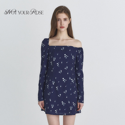 Notyourrose 单肩花卉连衣裙2026年春季新款法式优雅风氛围感裙子