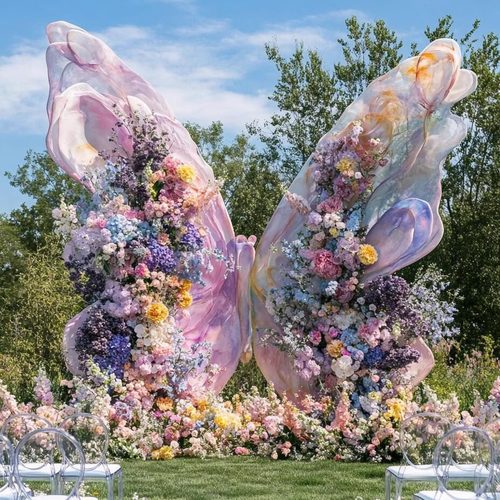 梦幻网纱蝴蝶装饰大型美陈