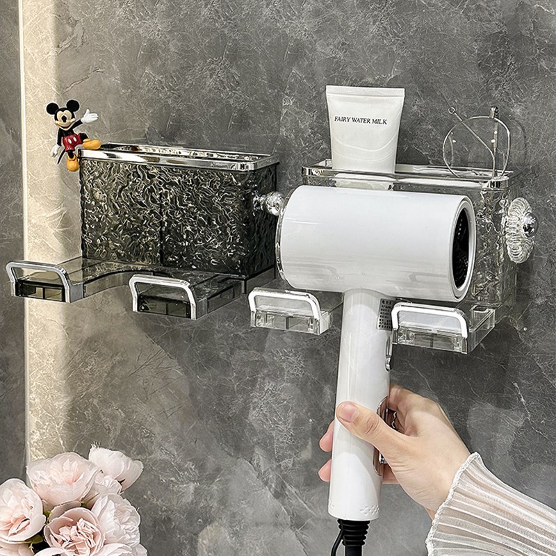 速发吹物机置风架电吹风固定支架卫生间浴室免吹孔壁挂打风筒挂架