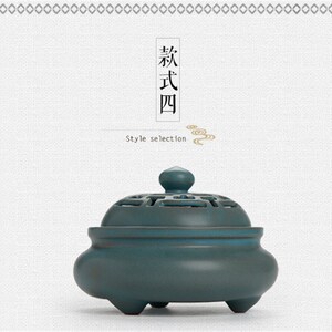 速发陶瓷檀香炉工居品摆件倒流香薰炉创意家居饰蚊艺室香插香道品
