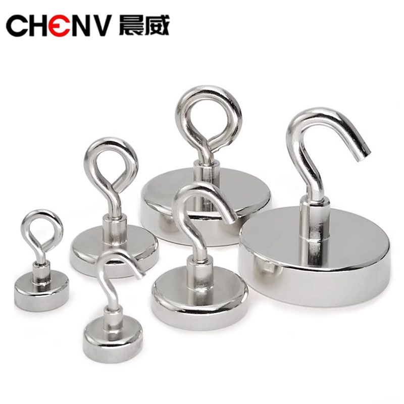 速发置性架货架强力磁铁挂钩磁力磁物圆盘吸铁石打捞神器磁吸吸形
