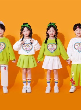 速发少儿啦啦队服出演中国套班服风装小学生运动会入场开幕式服装