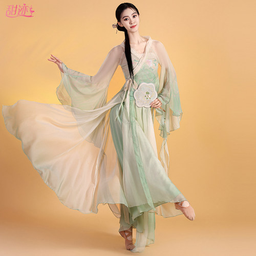 速发古典舞逸装舞蹈服成身新款演出服飘服中国舞人韵仙气纱衣练功