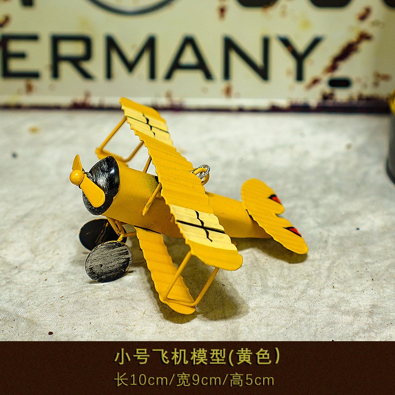 速发迷你复古创意小飞机模型 小摩托车 家居装饰摆件 铁制小摆设